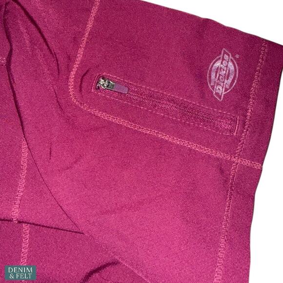 Dickies Dynamix Wine Scrub Set 2XL Top XL Petite Jogger Pants Stretch Nurse - Picture 6 of 15